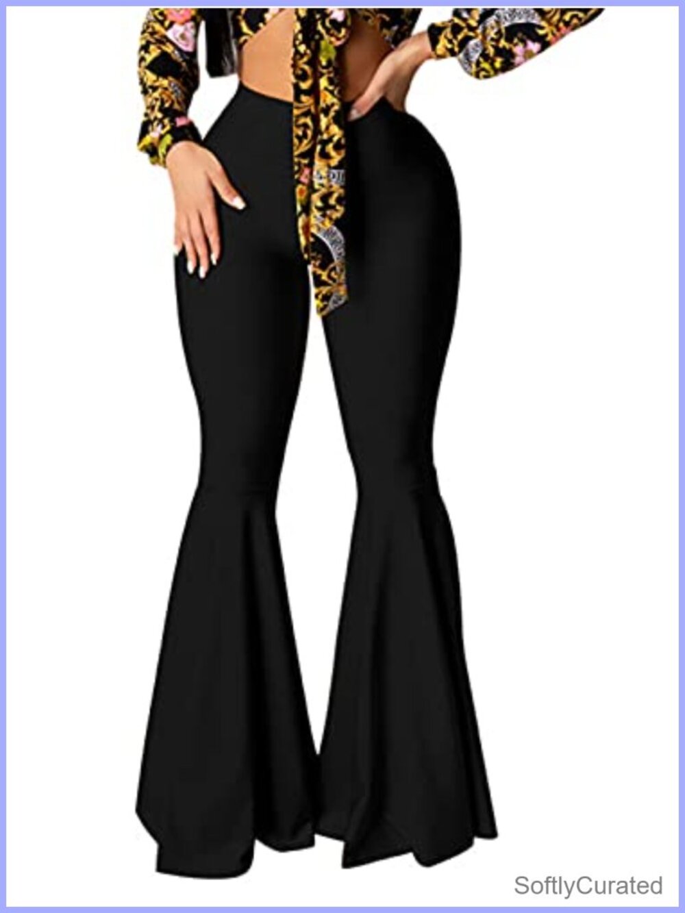High Waisted Flared Palazzo Pants Wide Leg Bell Bottom Trousers